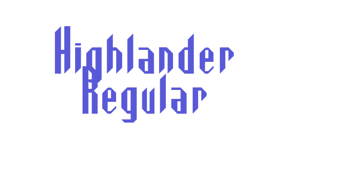 Highlander Regular Font Download