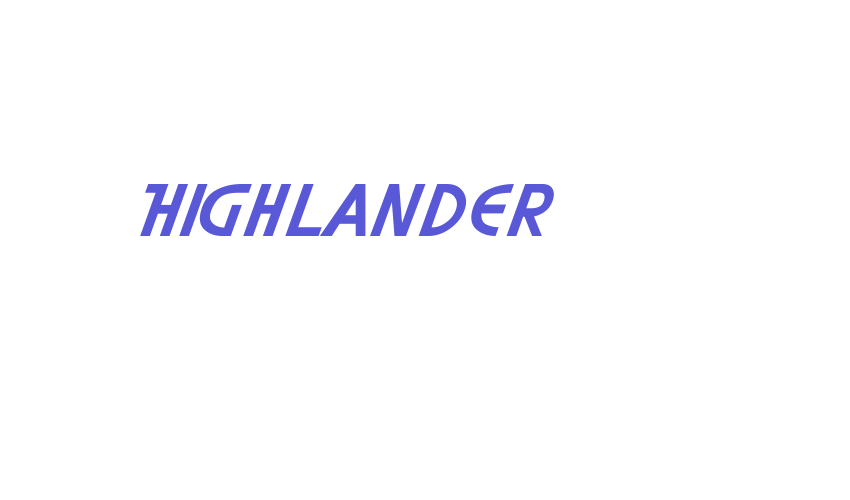 Highlander Font