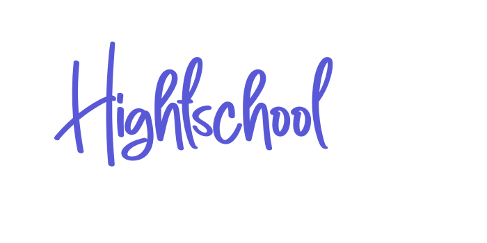 Hightschool Font Download