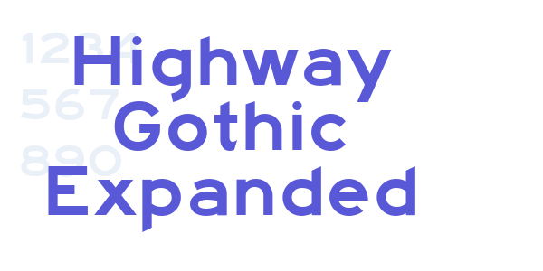 Highway Gothic Expanded font