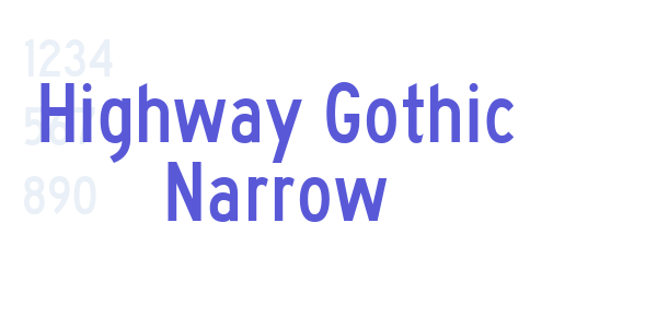 Highway Gothic Narrow font free