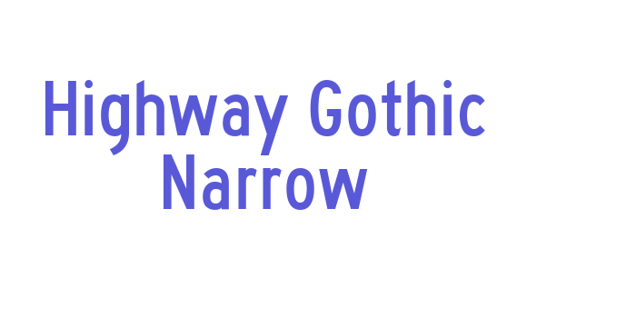 Highway Gothic Narrow Font Download