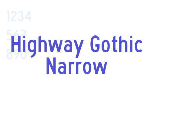 Highway Gothic Narrow