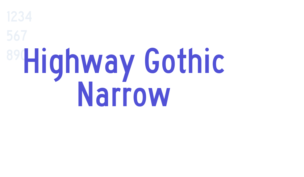 Highway Gothic Narrow-font-download