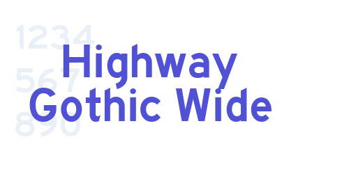 Highway Gothic Wide-font-download