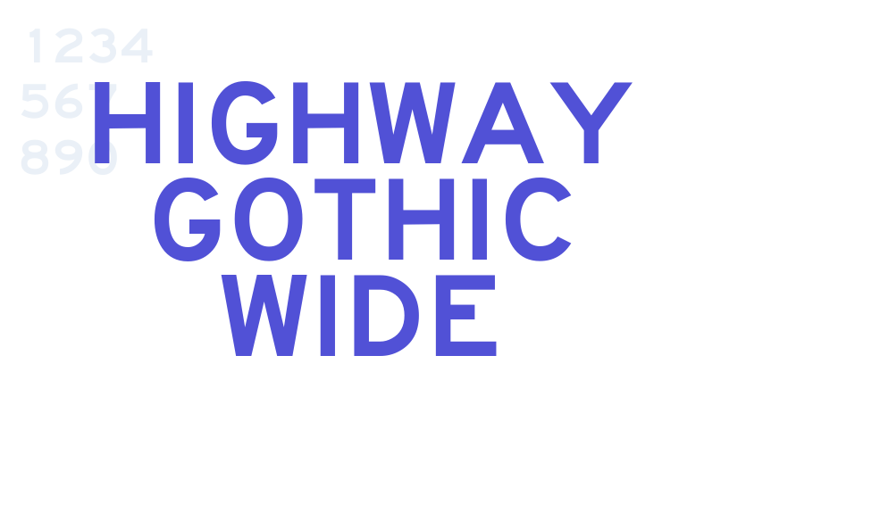 Highway Gothic Wide-font-download