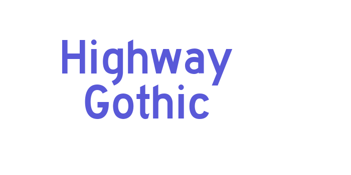 Highway Gothic Font