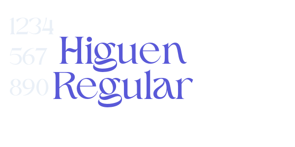 Higuen Regular font free