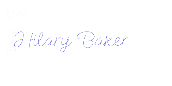 Hilary Baker font