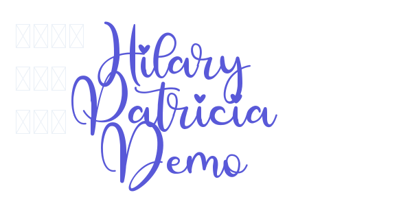 Hilary Patricia Demo font free