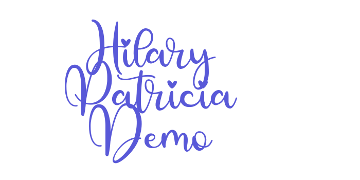 Hilary Patricia Demo Font Download