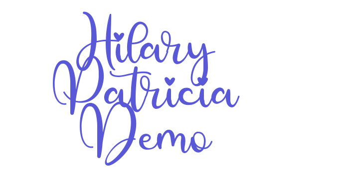 Hilary Patricia Demo Font