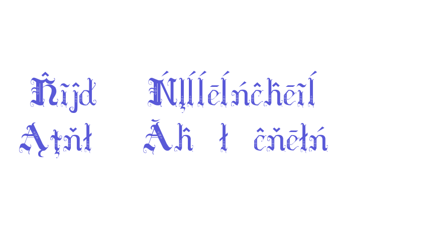 Hilda Sonnenschein Extra Characters Font