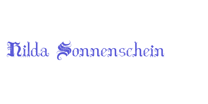 Hilda Sonnenschein Font Download