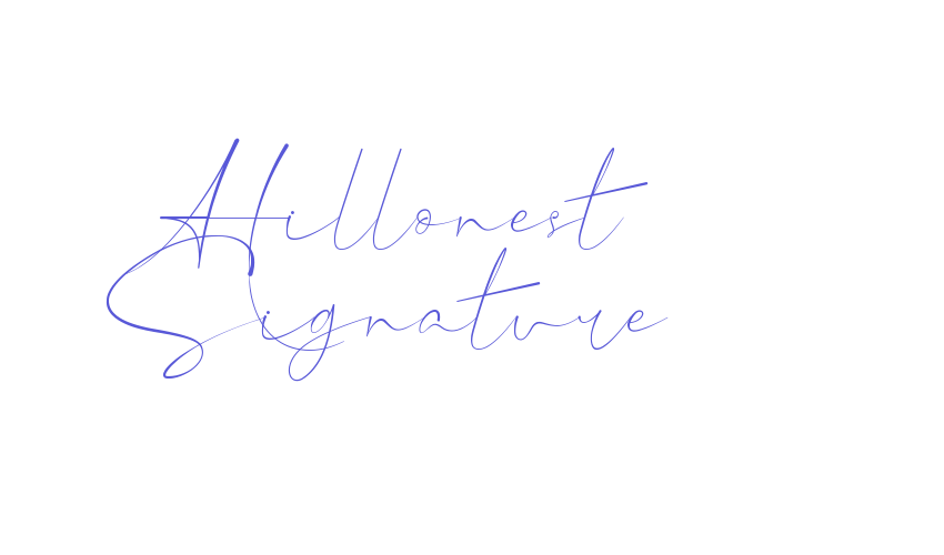 Hillonest Signature Font Download