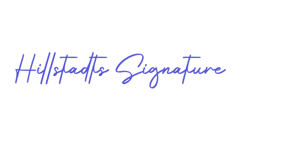 Hillstadts Signature font free