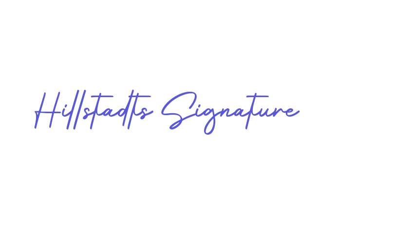 Hillstadts Signature Font Download