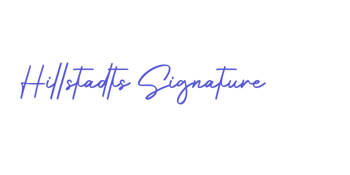 Hillstadts Signature Font Download