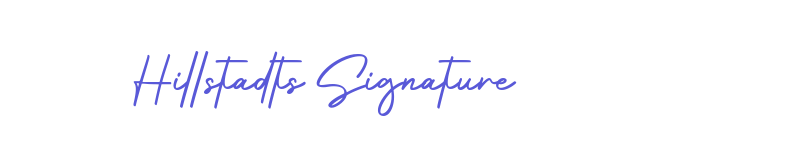 Hillstadts Signature-related font