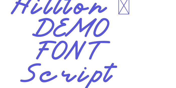 Hillton – DEMO FONT Script Font