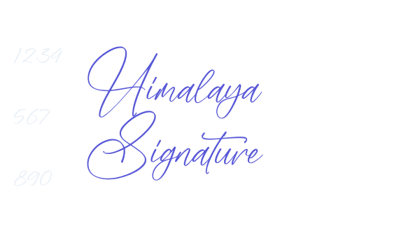 Himalaya Signature Font