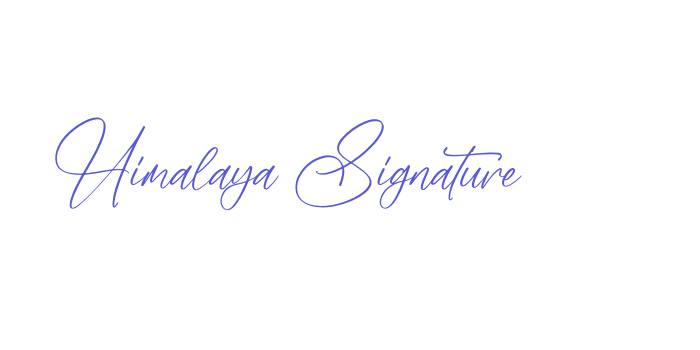 Himalaya Signature Font Download