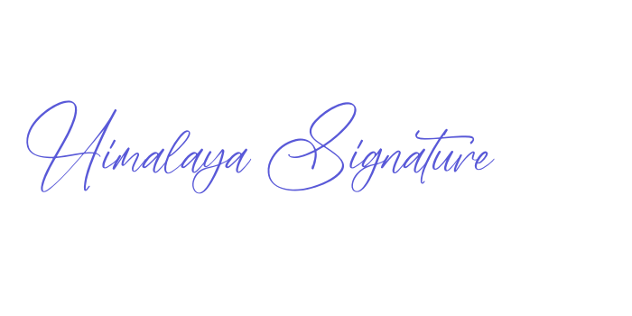 Himalaya Signature Font