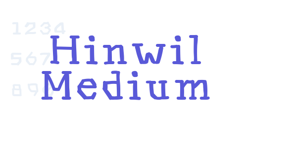 Hinwil Medium font free