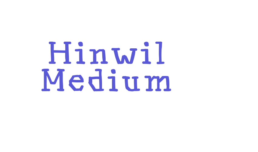 Hinwil Medium Font Download