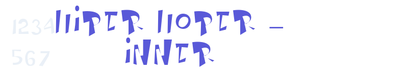 Hiper Hoper – Inner-related font