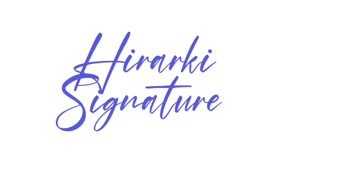 Hirarki Signature Font Download