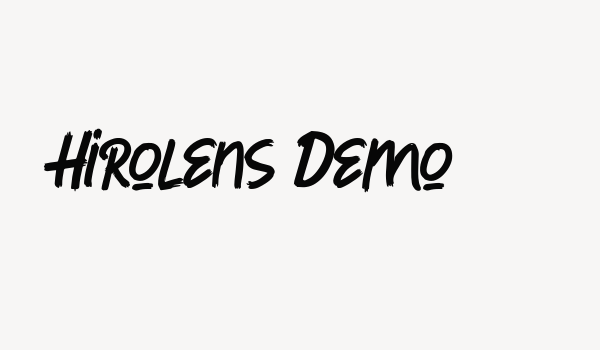 Hirolens Demo Font