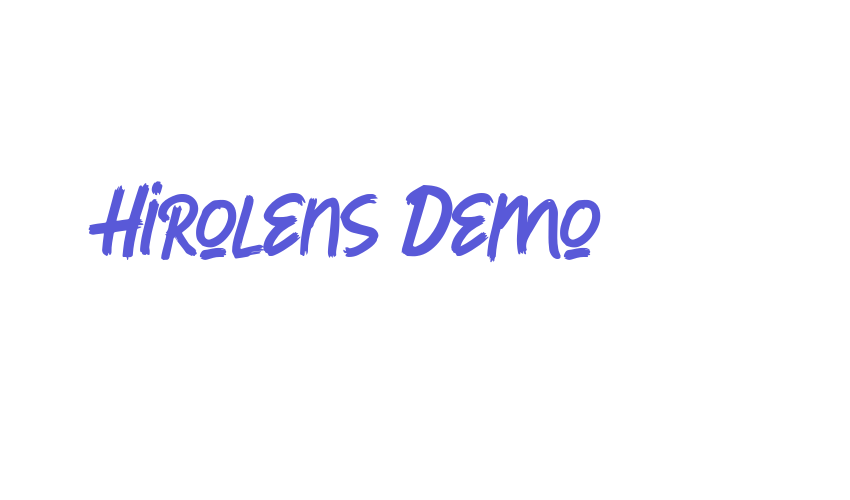 Hirolens Demo Font