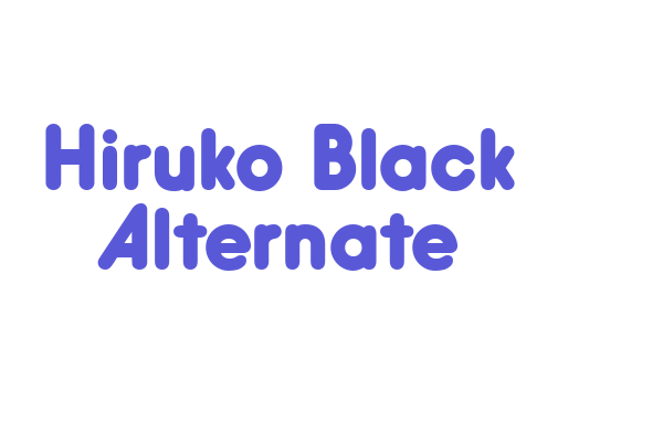 Hiruko Black Alternate Font