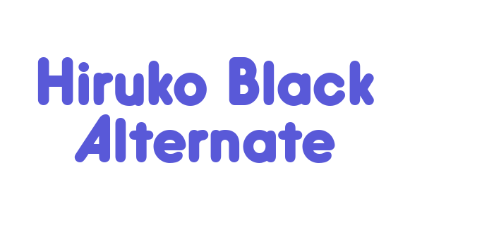 Download Hiruko Black Alternate Font