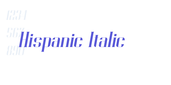 Hispanic Italic font free