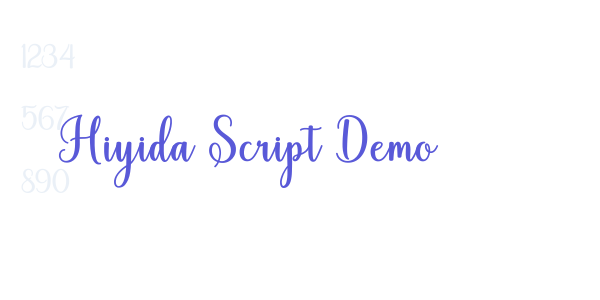 Hiyida Script Demo font free