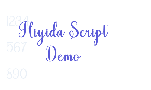 Hiyida Script Demo Font