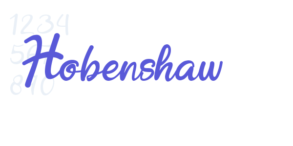 Hobenshaw font free