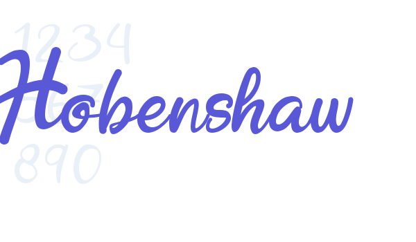 Hobenshaw font free