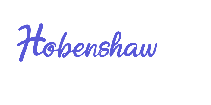 Hobenshaw Font Download