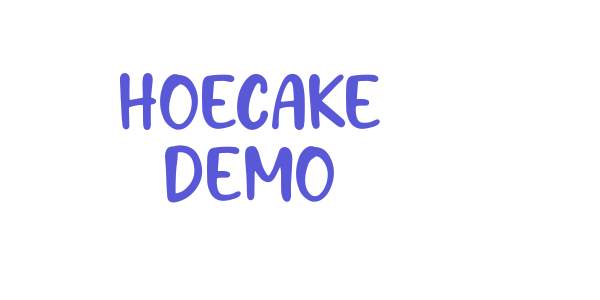 Hoecake DEMO font