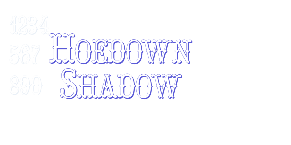 Hoedown Shadow font free