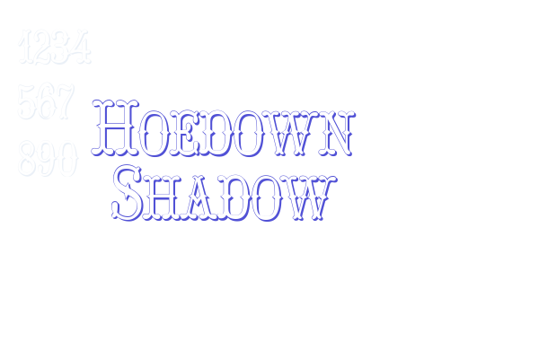 Hoedown Shadow Font Download