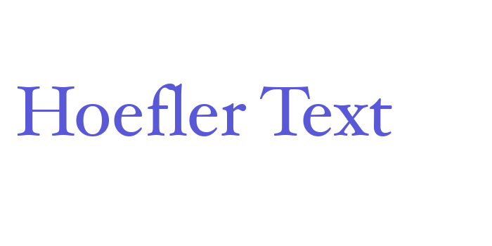 Hoefler Text Font