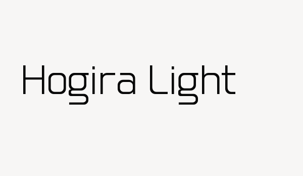 Hogira-Light Font