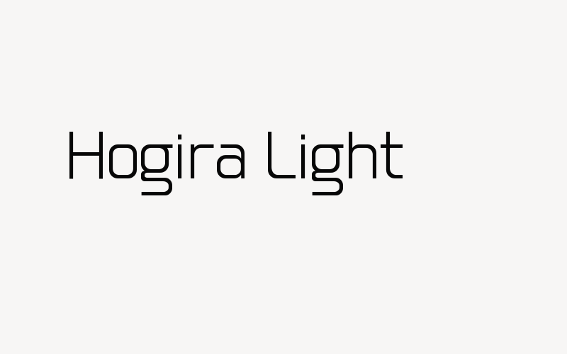 Hogira-Light Font