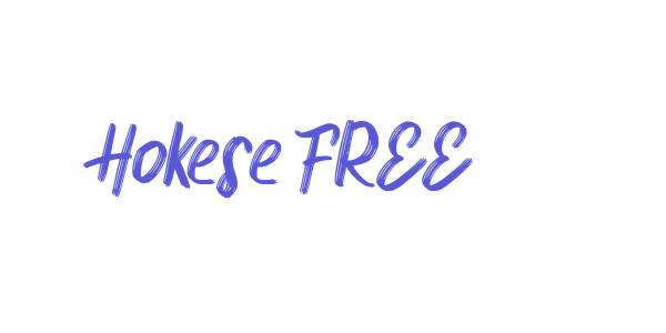 Hokese FREE font free