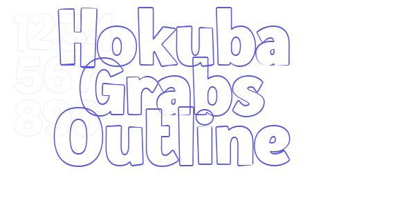 Hokuba Grabs Outline font