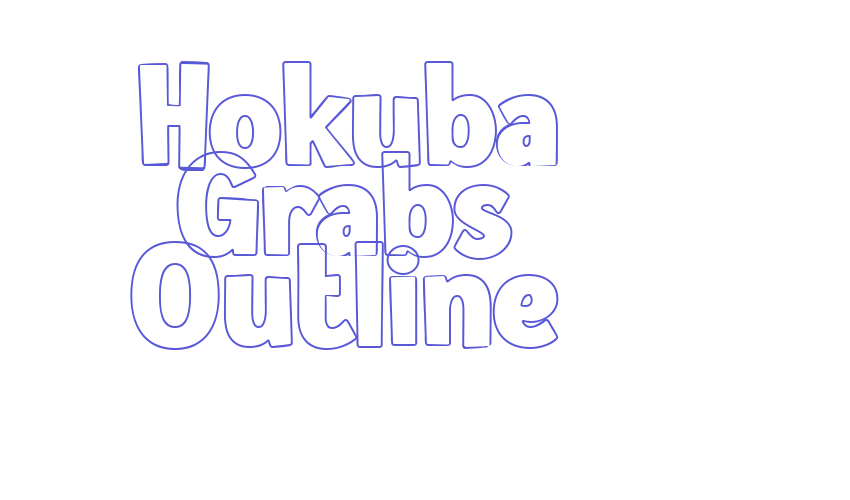 Hokuba Grabs Outline Font